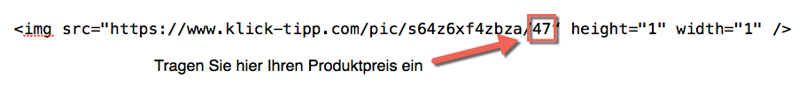 Produktpreis in URL eintragen