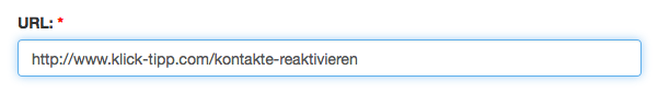 Austragungslinks erstellen: URL einfügen