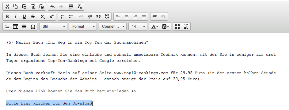 E-Mails mit Bildern versenden: Datei hochladen Icon