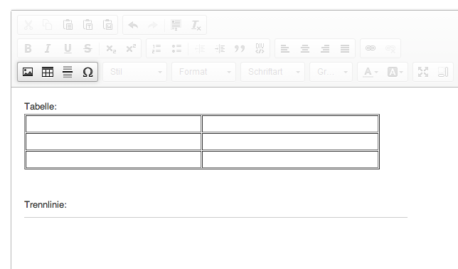 Die Funktionen des HTML-Editors: siebter Menüblock