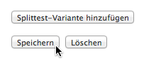 Facebook Fanpage Splittest: Splittest speichern