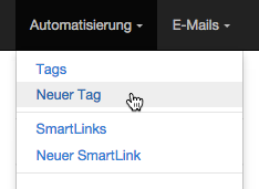 Menü: Neuer Tag