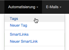 Menü: Tags