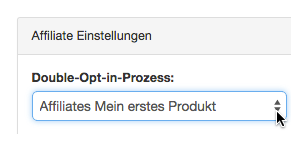 Affiliate Einstellungen