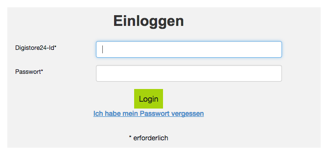 Partnerprogramm Anmeldung - Online Geld verdienen: Anmeldebutton bestehende Digistore24 ID