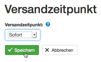 Splittest-E-Mail starten