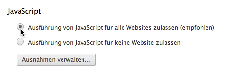 JavaScript aktivieren