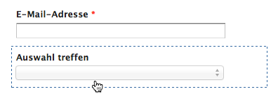 Wufoo: Drop-Down-Feld bearbeiten