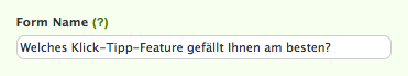 Wufoo: Formular Name