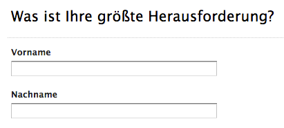 Wufoo: Formular mit Vorname und Nachname