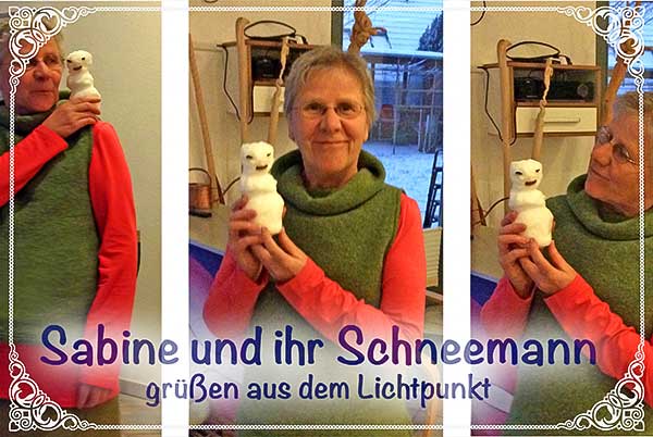 Sabine mit Schneemann